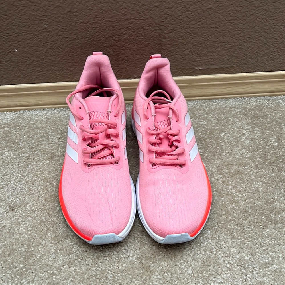 Adidas boost athletic shoes. Size 9. Pink.